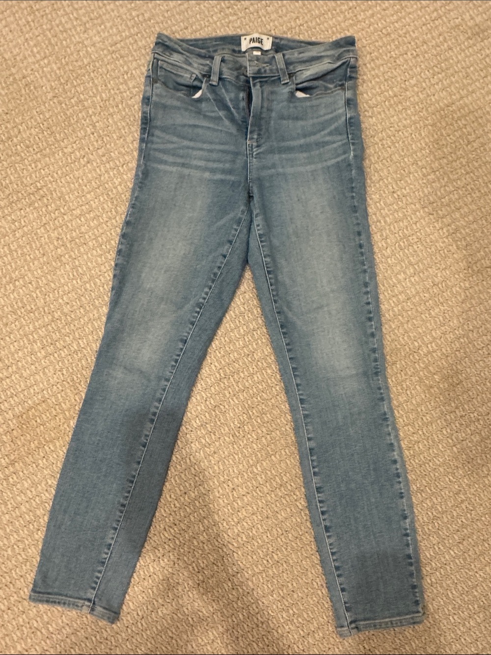 PAIGE Women's Light Blue Skinny Jeans